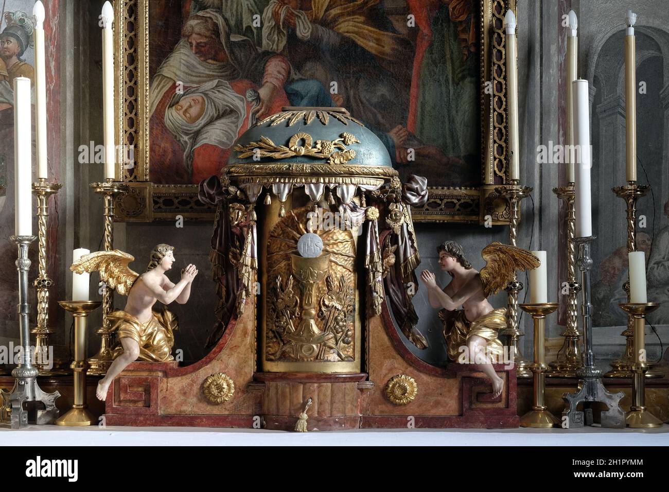 Wohnung in der Johannes der Täufer Kirche in Zagreb, Kroatien. Stockfoto