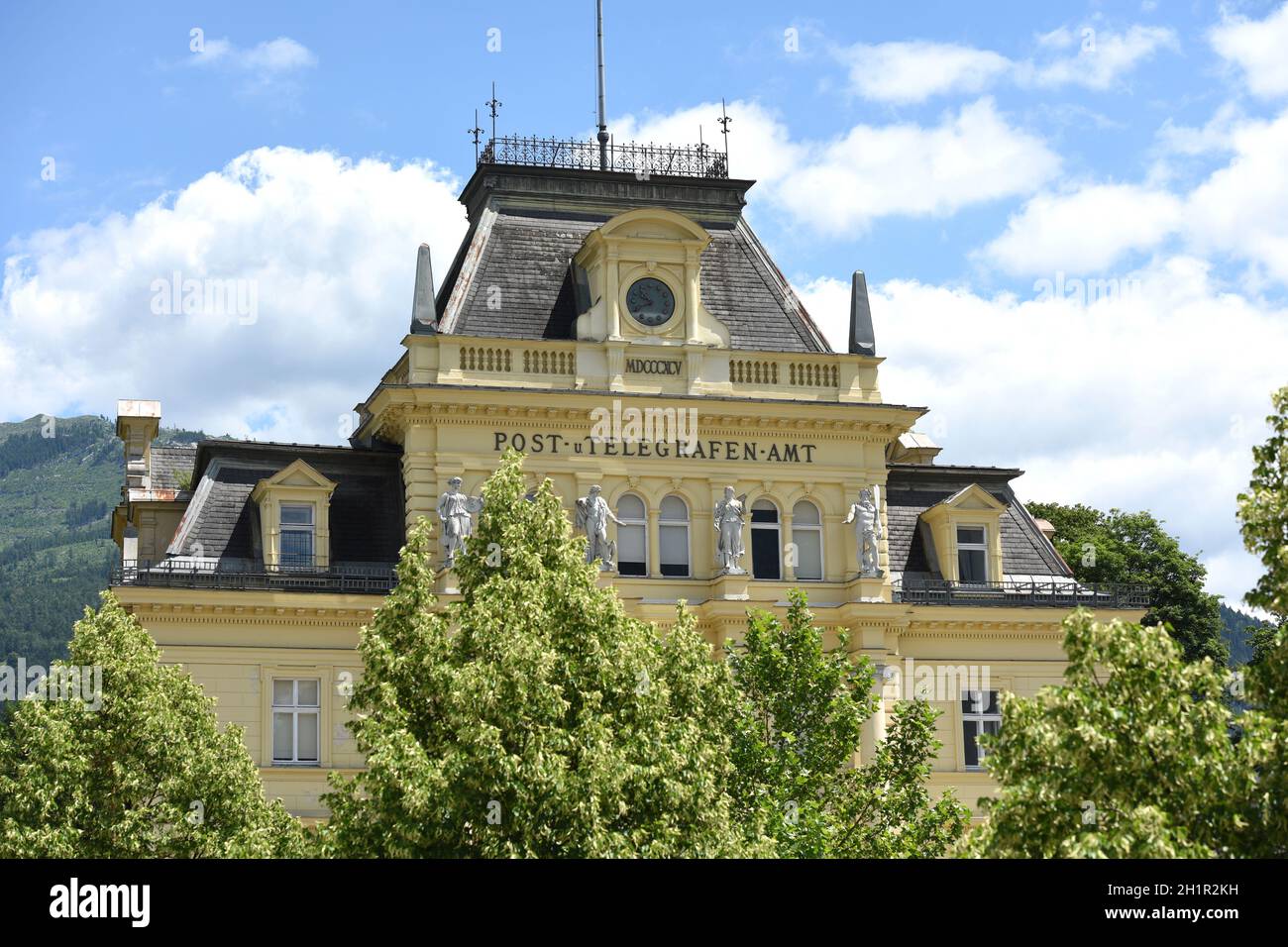 Das historische Postamt in Bad Ischl, Salzkammergut, Oberösterreich, Österreich, Europa - das historische Postamt in Bad Ischl, Salzkammergut, up Stockfoto