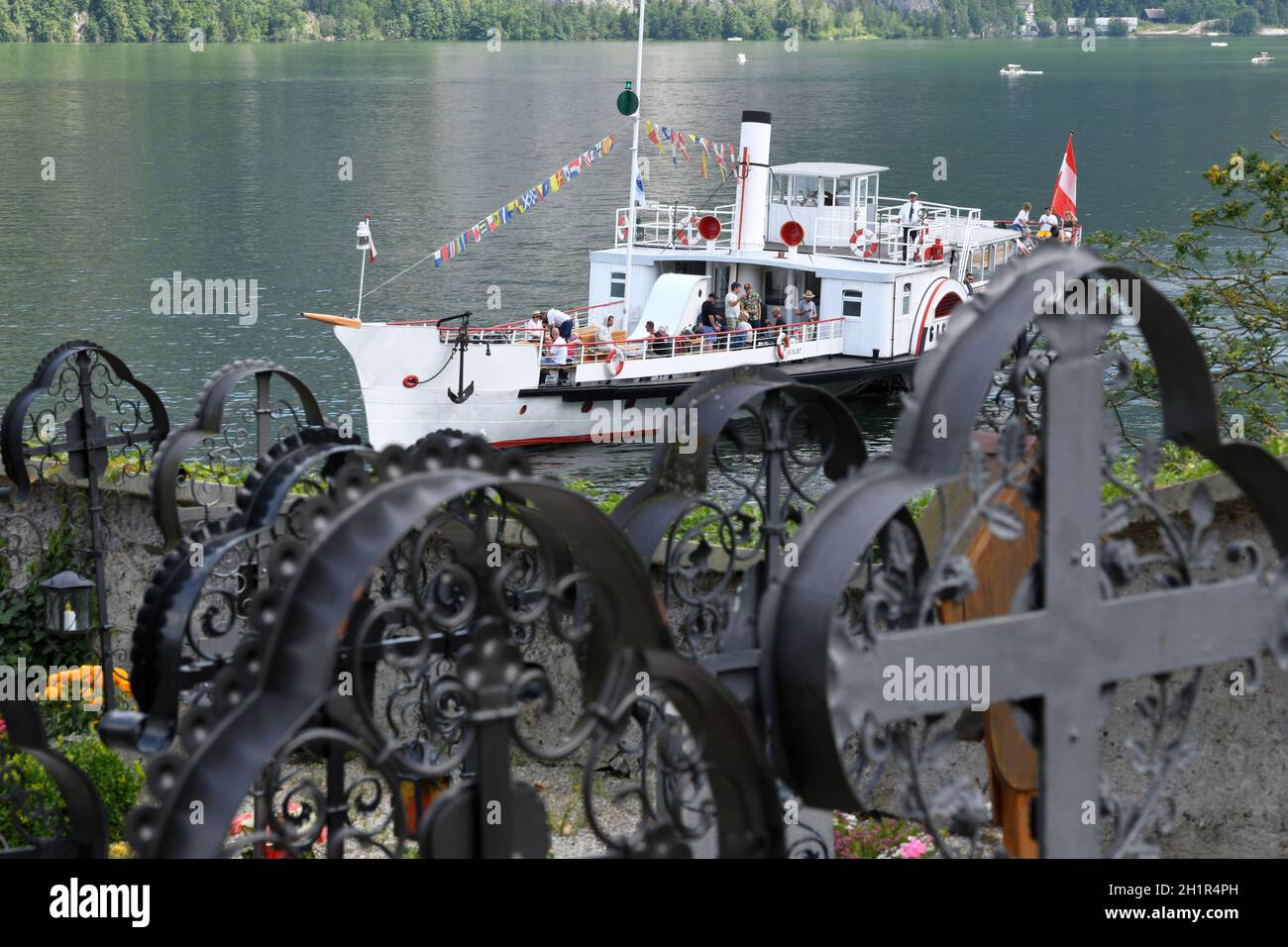 Der Dampfer 'Gisela' in Gmunden am Traunsee (Salzkammergut, Oberösterreich, Österreich) - das Dampfschiff 'Gisela' in Gmunden beim Traunsee (Salzk Stockfoto