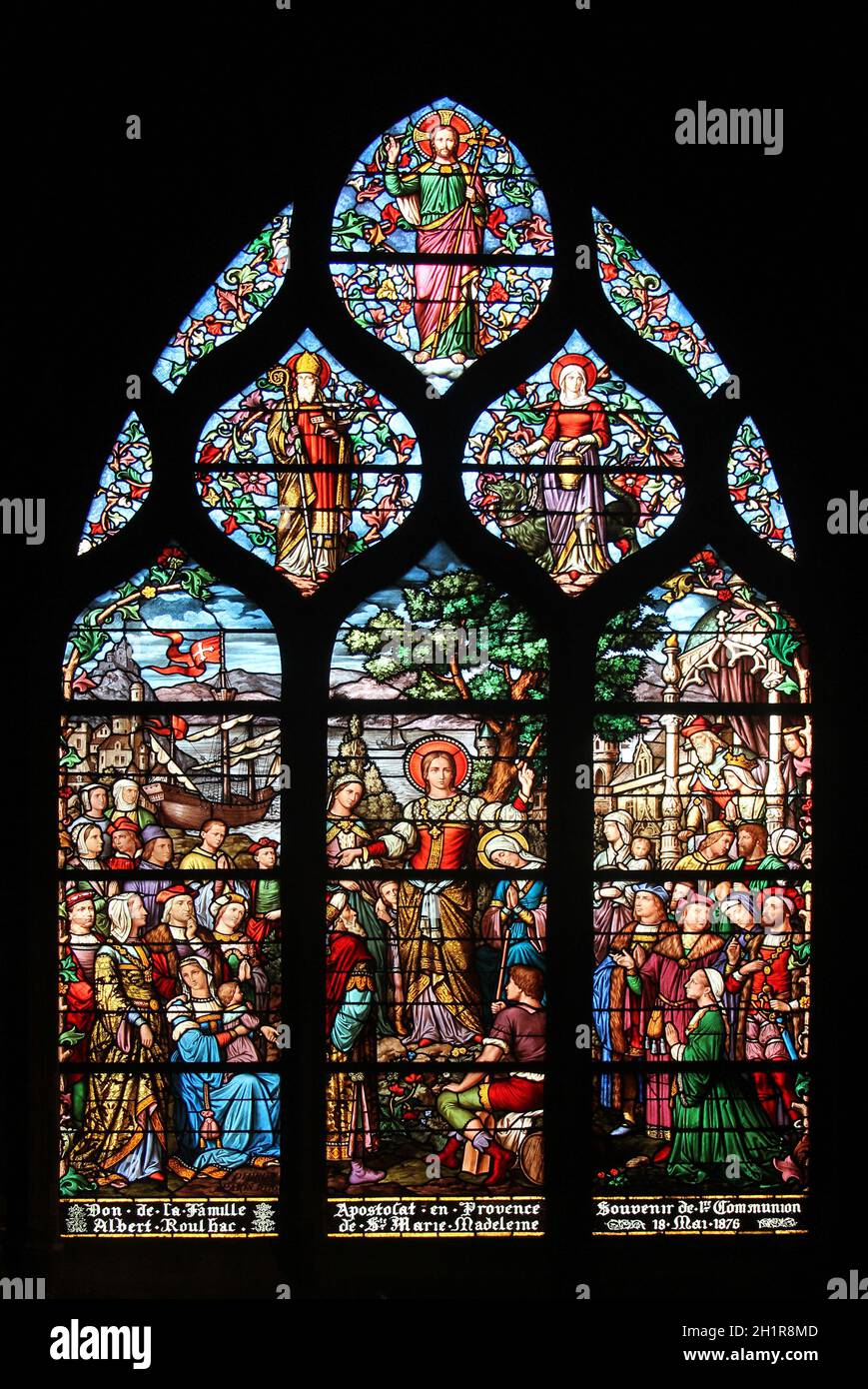 Saint Mary Magdalene, Glasmalerei, Kirche Saint Severin, Paris, Frankreich Stockfoto