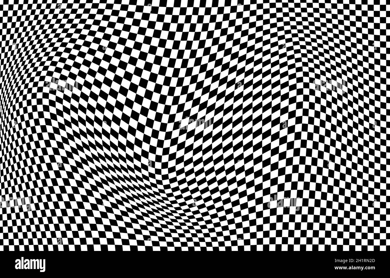 Abstraktes quadratisches Muster schwarz und weiß op Art Design dekorative Strudel Vorlage. Welliges Design für Cover Dekoration Hintergrund. Illustration Vektor Stock Vektor