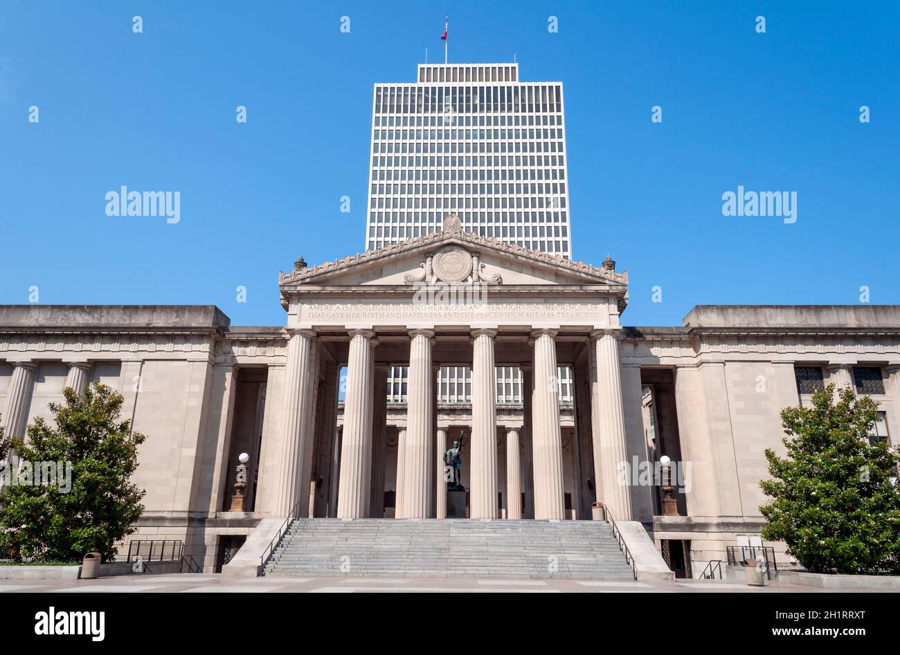 Öffentliches Gebäude am Legislative Plaza in Nashville, Tennessee, USA. Stockfoto