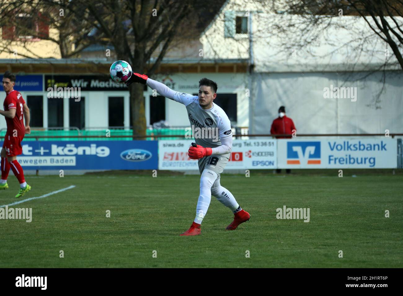 Marvin Geng (Bahlinger SC) im Spiel der Fussball-RL SW 20-21: 28. Sptg: Bahlinger SC - SSV Ulm Stockfoto