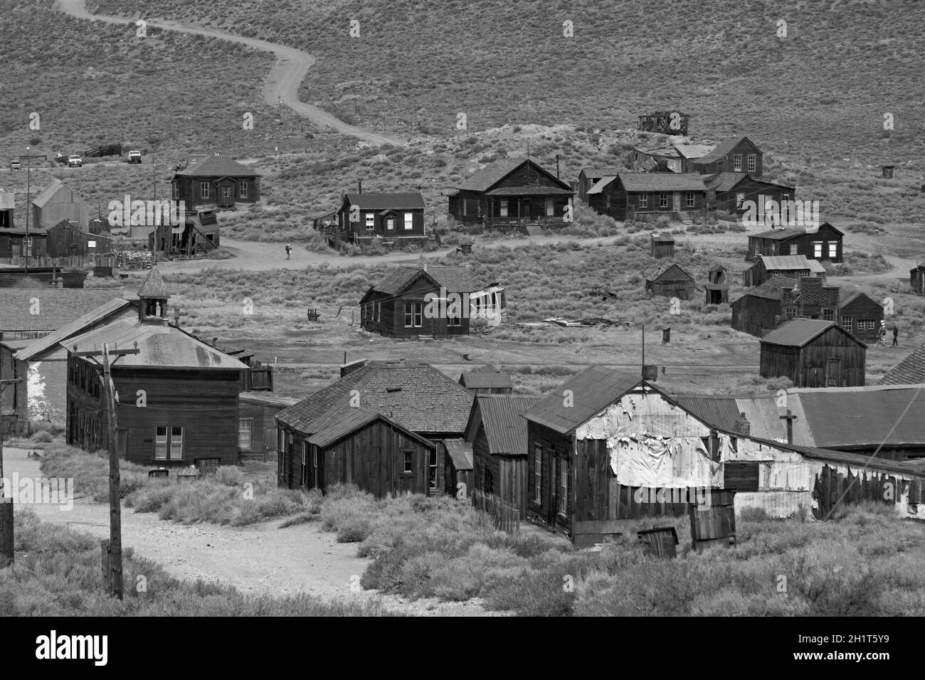 Geisterstadt Bodie (Höhe 8379 ft/2554 m), Bodie Hills, Mono County, östliche Sierra, Kalifornien, USA Stockfoto