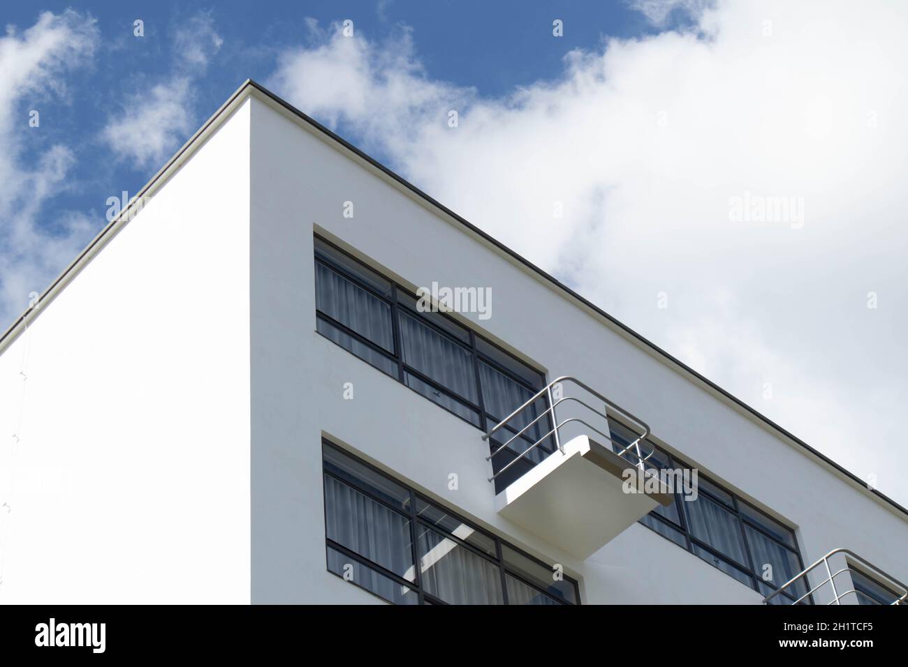 Bauhaus, erste Schule für Industriedesign. Dessau, Deutschland. Hochwertige Fotos Stockfoto