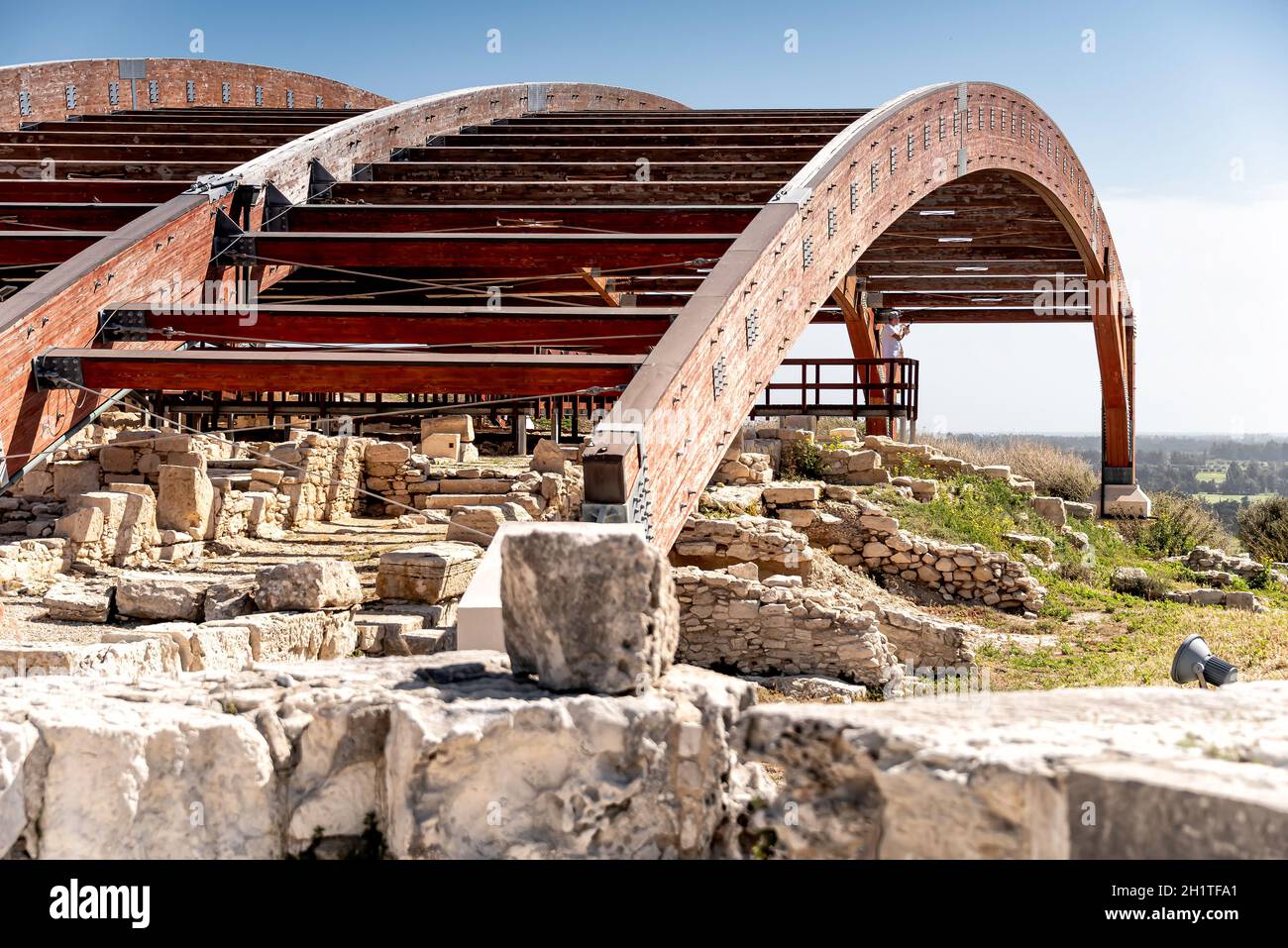 Alte Ruinen von Kourion an der Südküste Zyperns, Limassol, Distrikt Stockfoto
