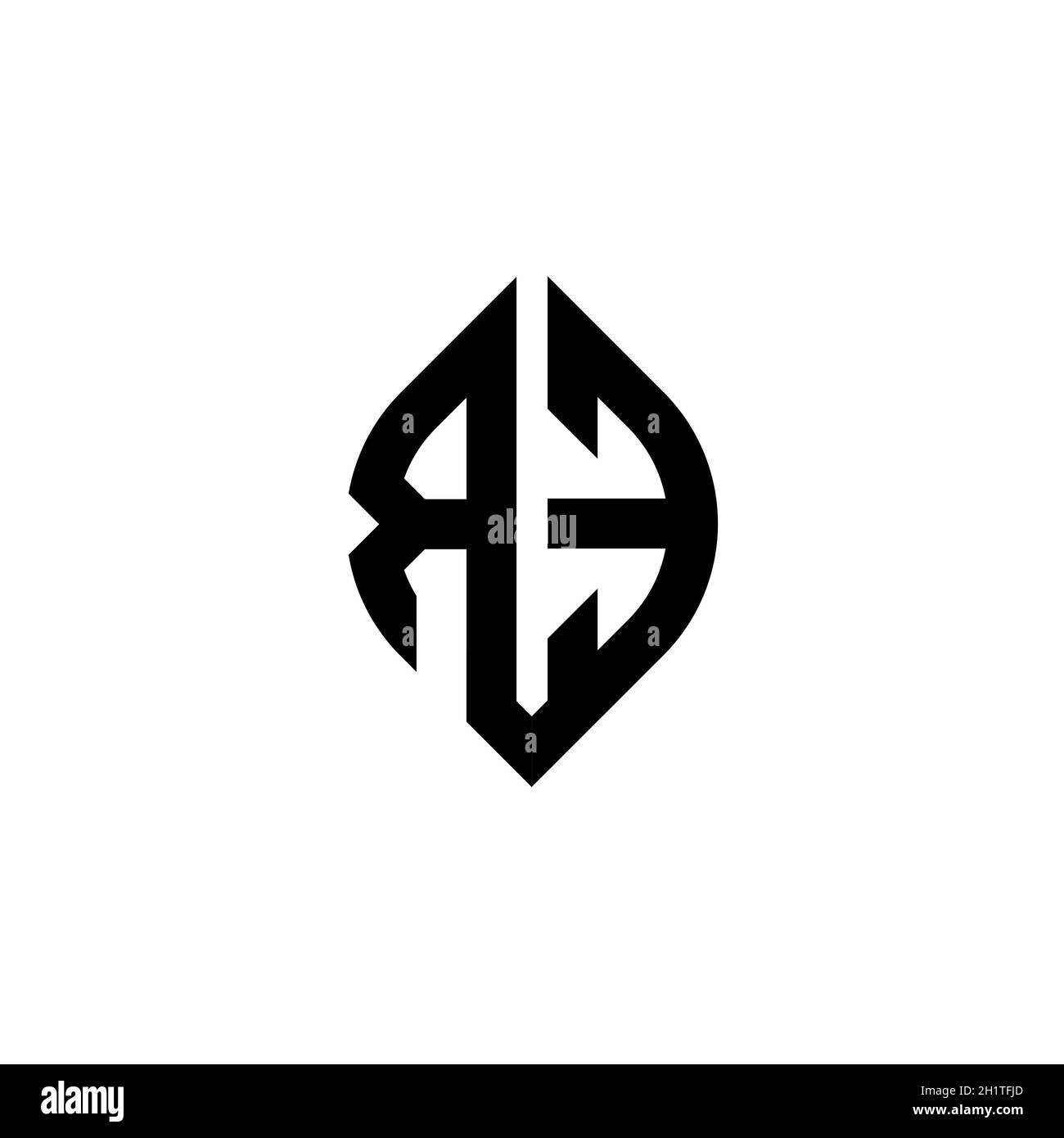 RE Monogram Logo Brief mit einfachen Fortsetzung Form Stil geometrische Design-Vorlage isoliert auf weißem Hintergrund Stock Vektor