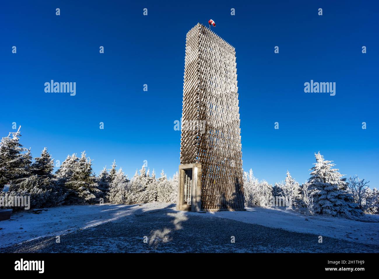 Aussichtsturm, Velka Destna, Orlicke Berge, Ostböhmen, Tschechische Republik Stockfoto