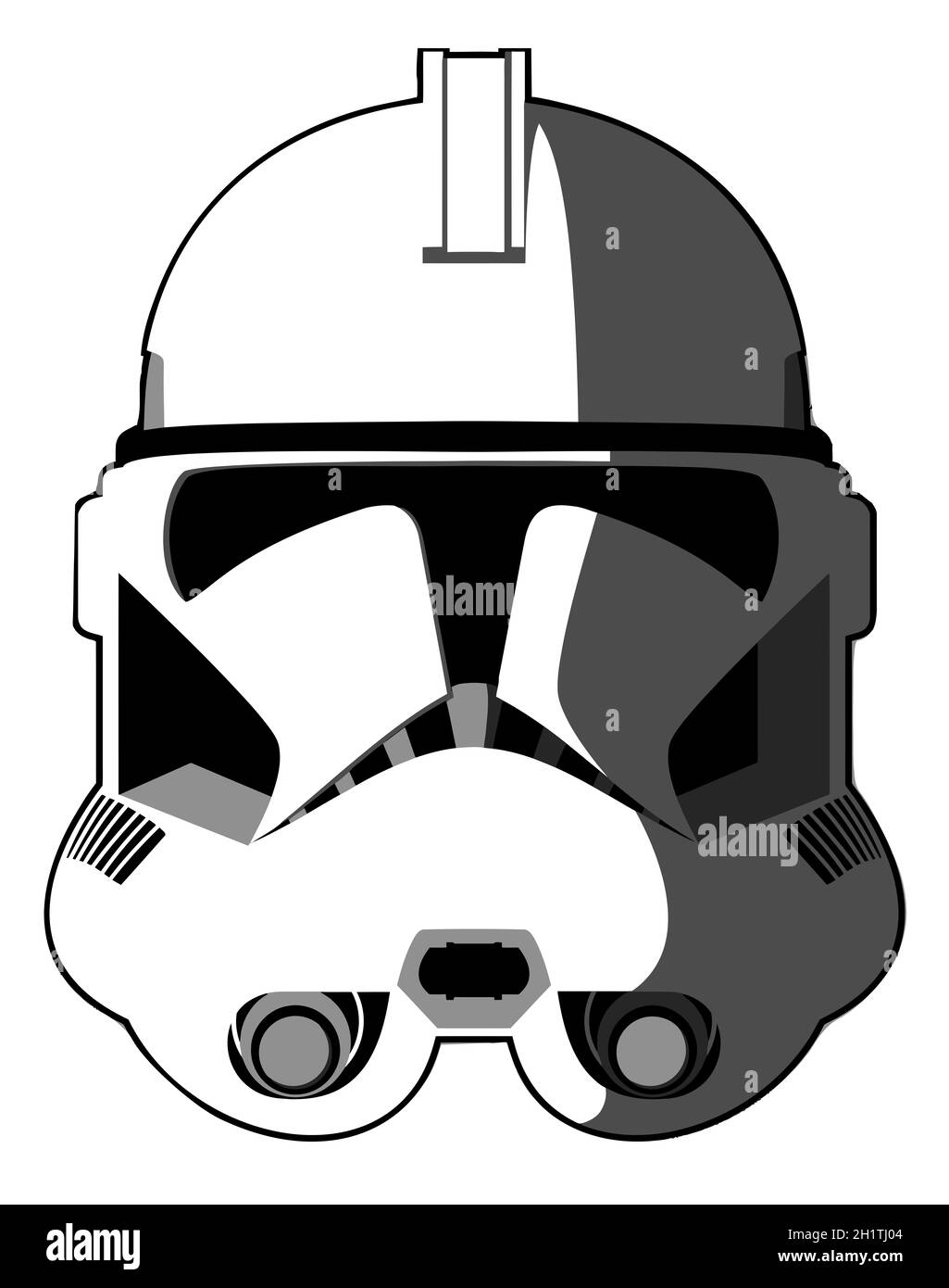 Klon Trooper Illustration Star Wars Helm Charakter Helm Stockfoto