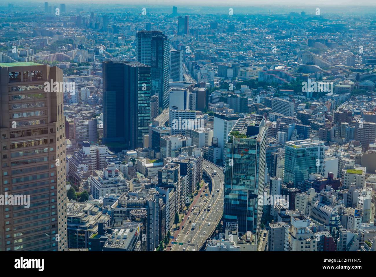 Skyline von Tokio vom Shibuya Sky aus gesehen. Aufnahmeort: Metropolregion Tokio Stockfoto