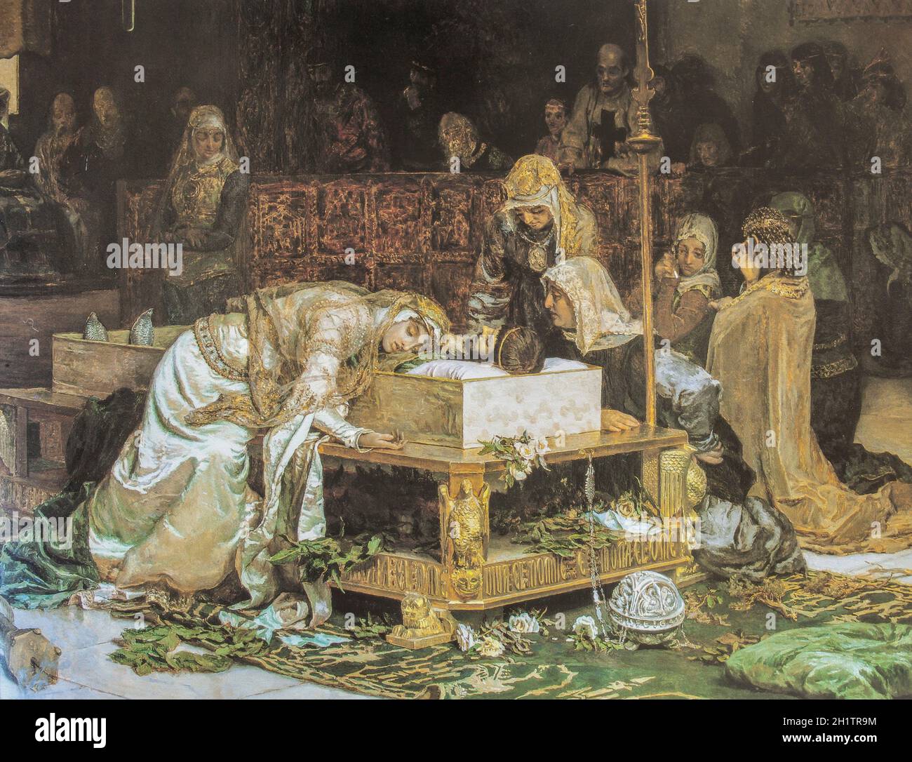 Die Liebenden von Teruel. Eine Liebesgeschichte, die 1217 stattgefunden hat. Gemalt von Antonio Munoz Legrain im Jahr 1884. Prado Museum, Spanien Stockfoto