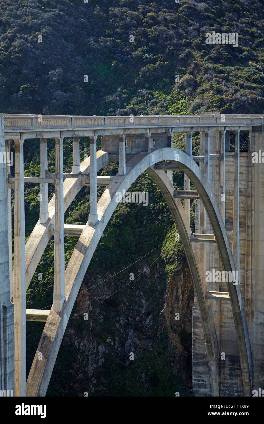 Bixby Creek Bridge, Pacific Coast Highway, Big Sur, Central Coast, Kalifornien, USA Stockfoto