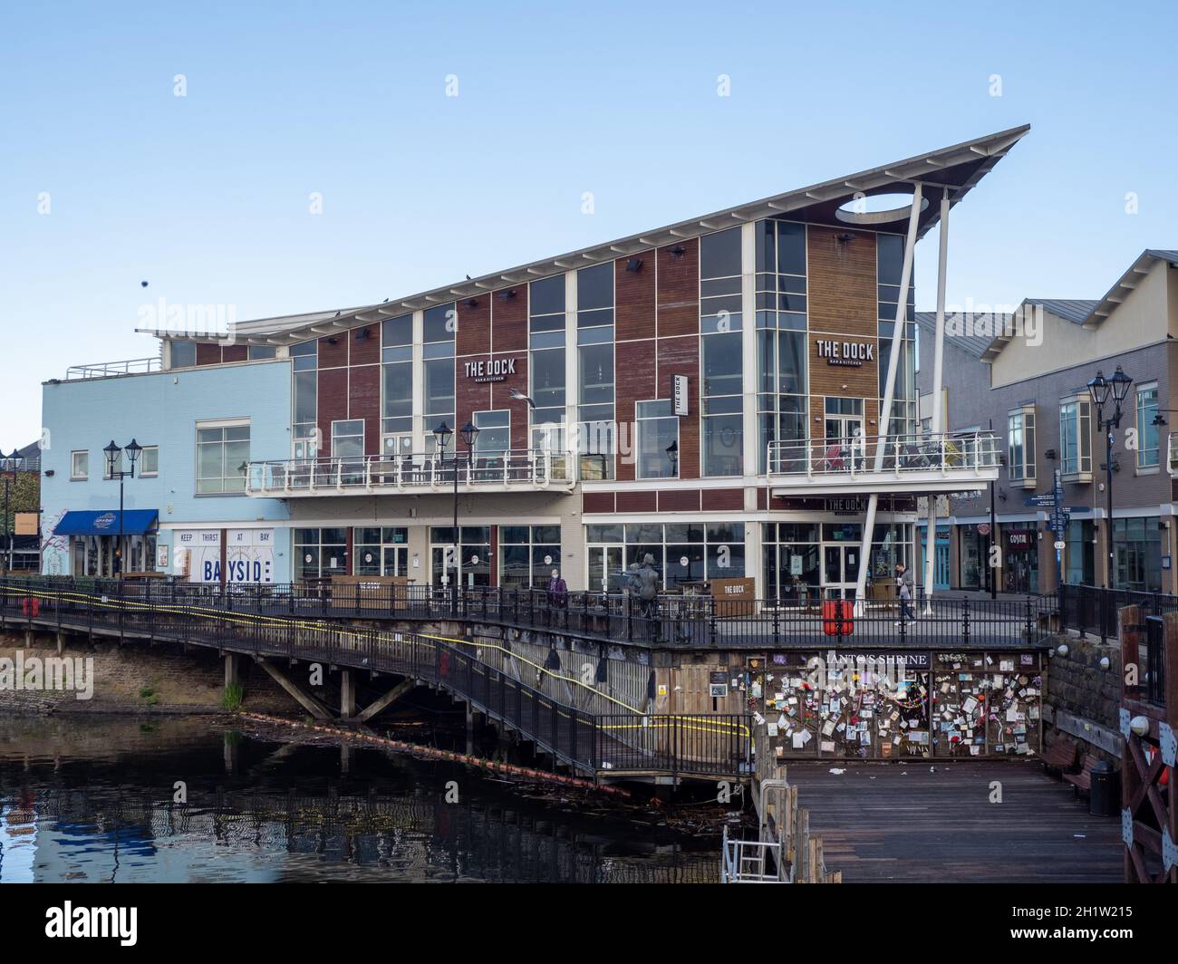 The Dock – Hotel und Restaurant am Mermaid Quay – Cardiff Bay – BAE Caerdydd Stockfoto