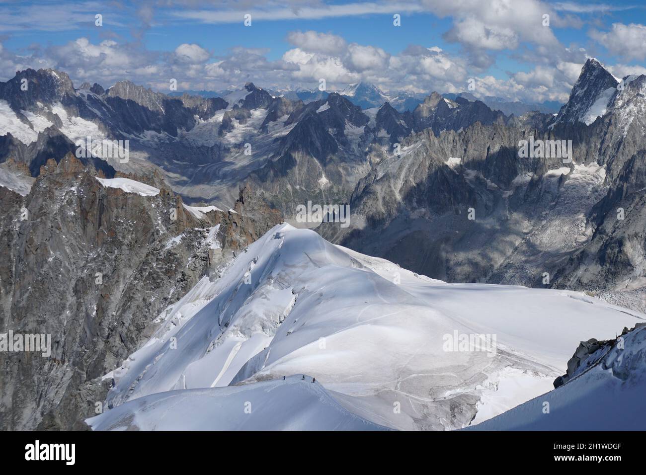 In cima al monte bianco Stockfoto