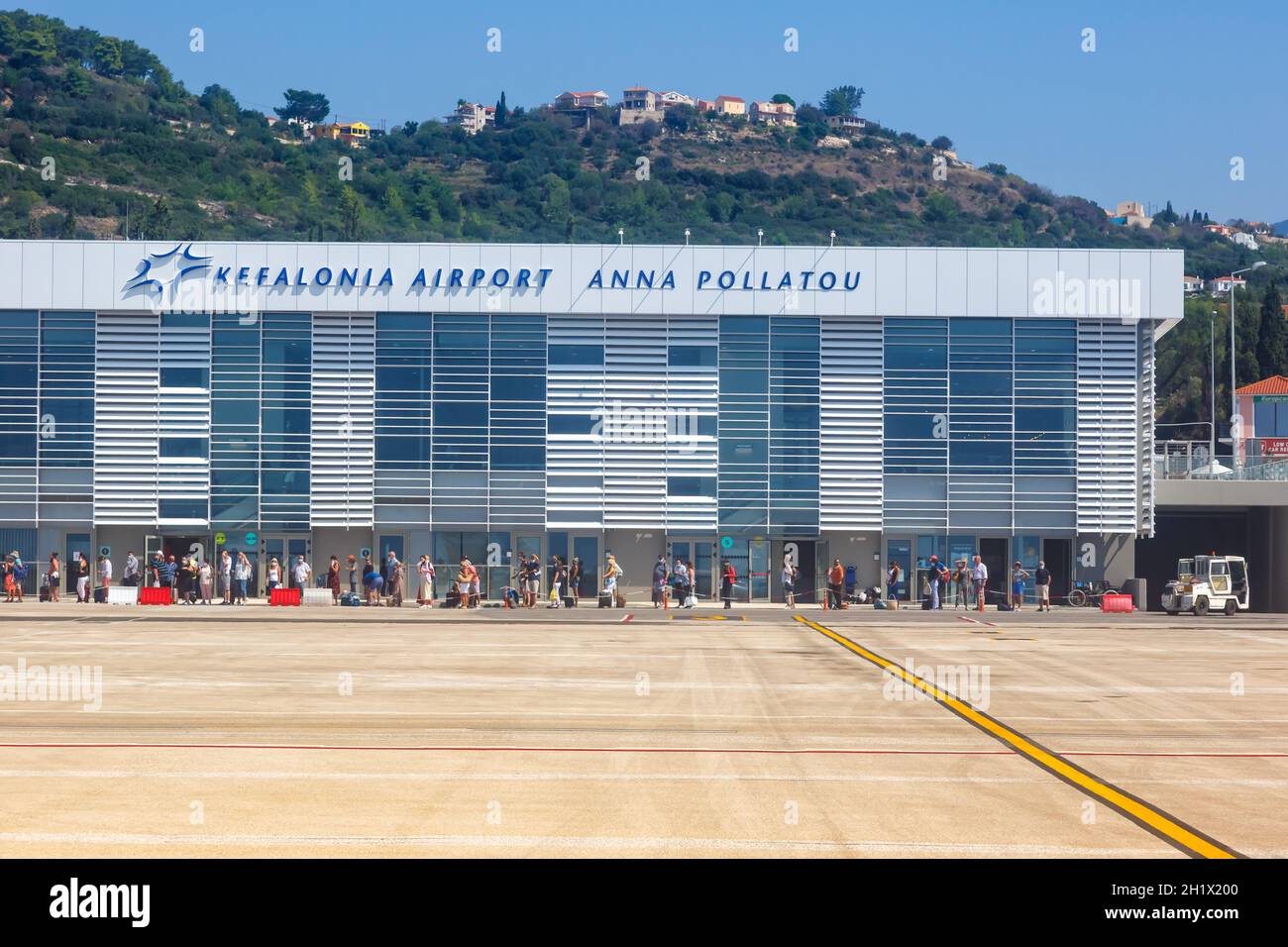 Kefalonia, Griechenland - 20. September 2020: Terminal des Flughafens Kefalonia (EFL) in Griechenland. Stockfoto