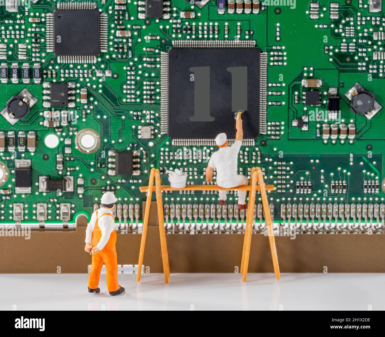 Machen Sie sich bereit für Windows 11 Stockfoto
