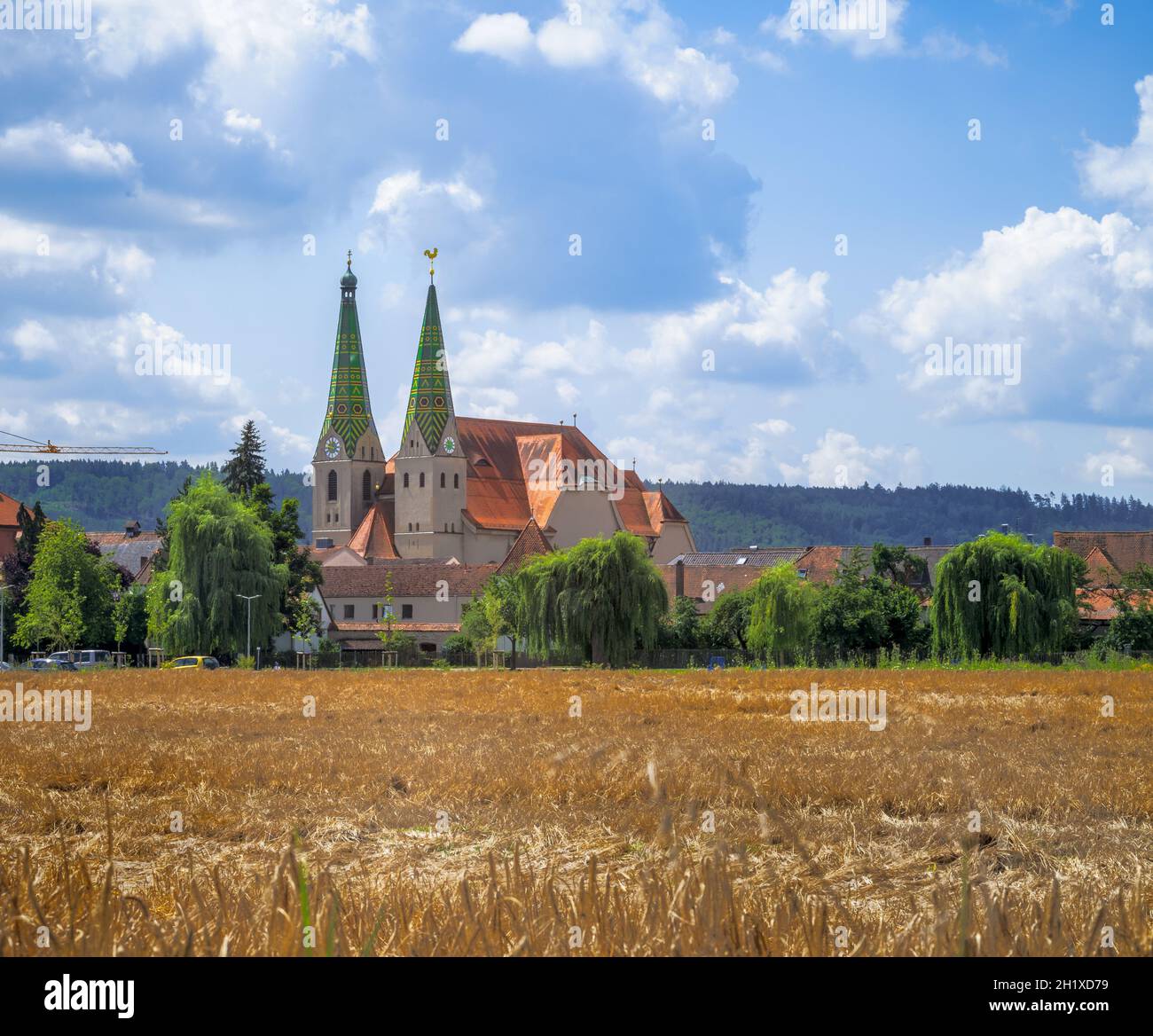 Historische Kirche von Beilngries (Bayern, Deutschland) Stockfoto