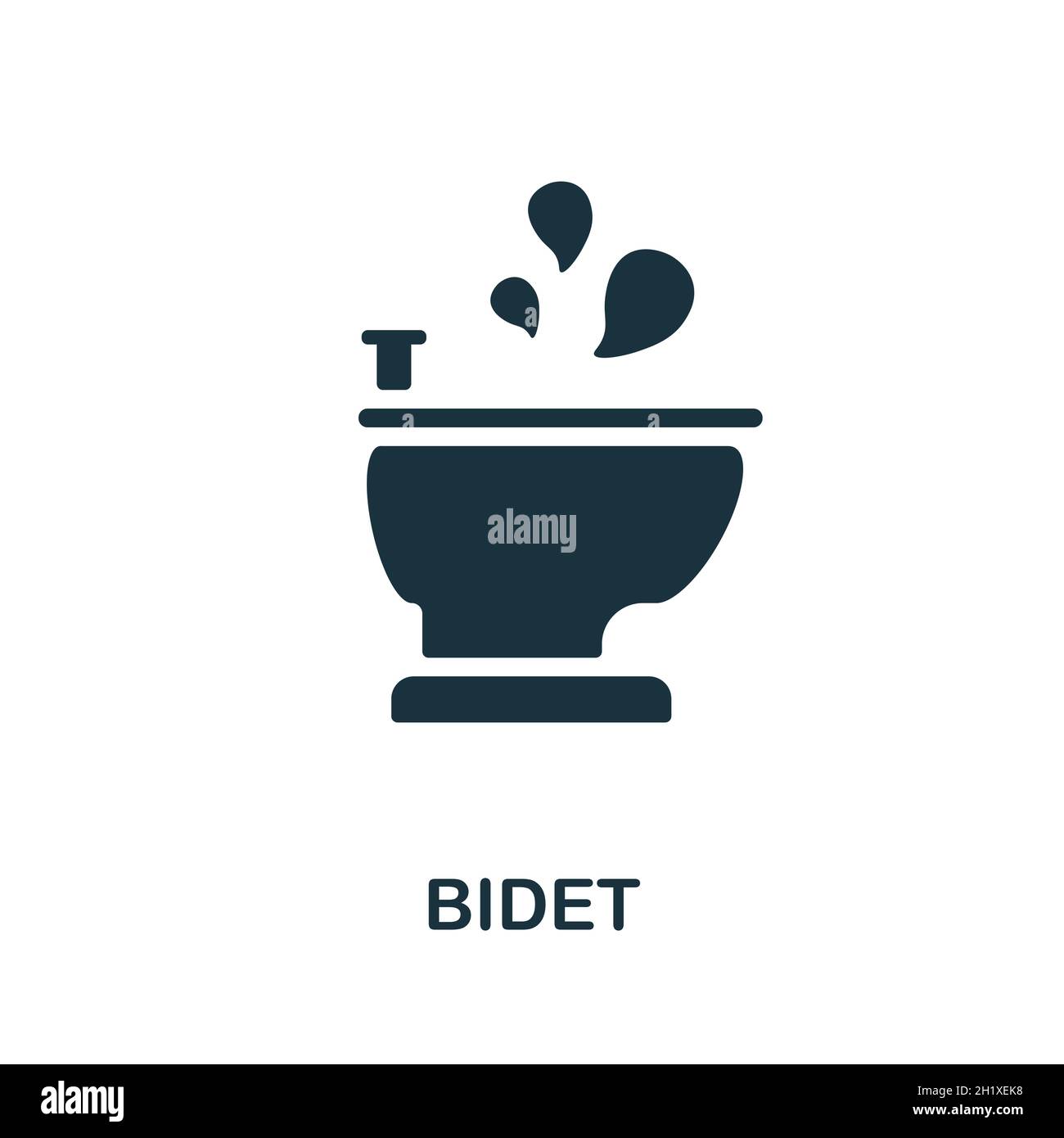 Bidet-Symbol. Monochromes Schild aus der Badkollektion. Creative Bidet Icon Illustration für Web-Design, Infografiken und mehr Stock Vektor