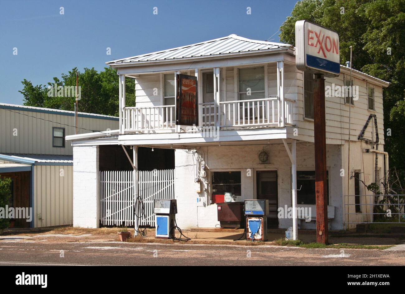 Edom, Texas : verlassene Tankstelle in Edom Texas, einer kleinen ländlichen Stadt in der Nähe von Tyler TX Stockfoto