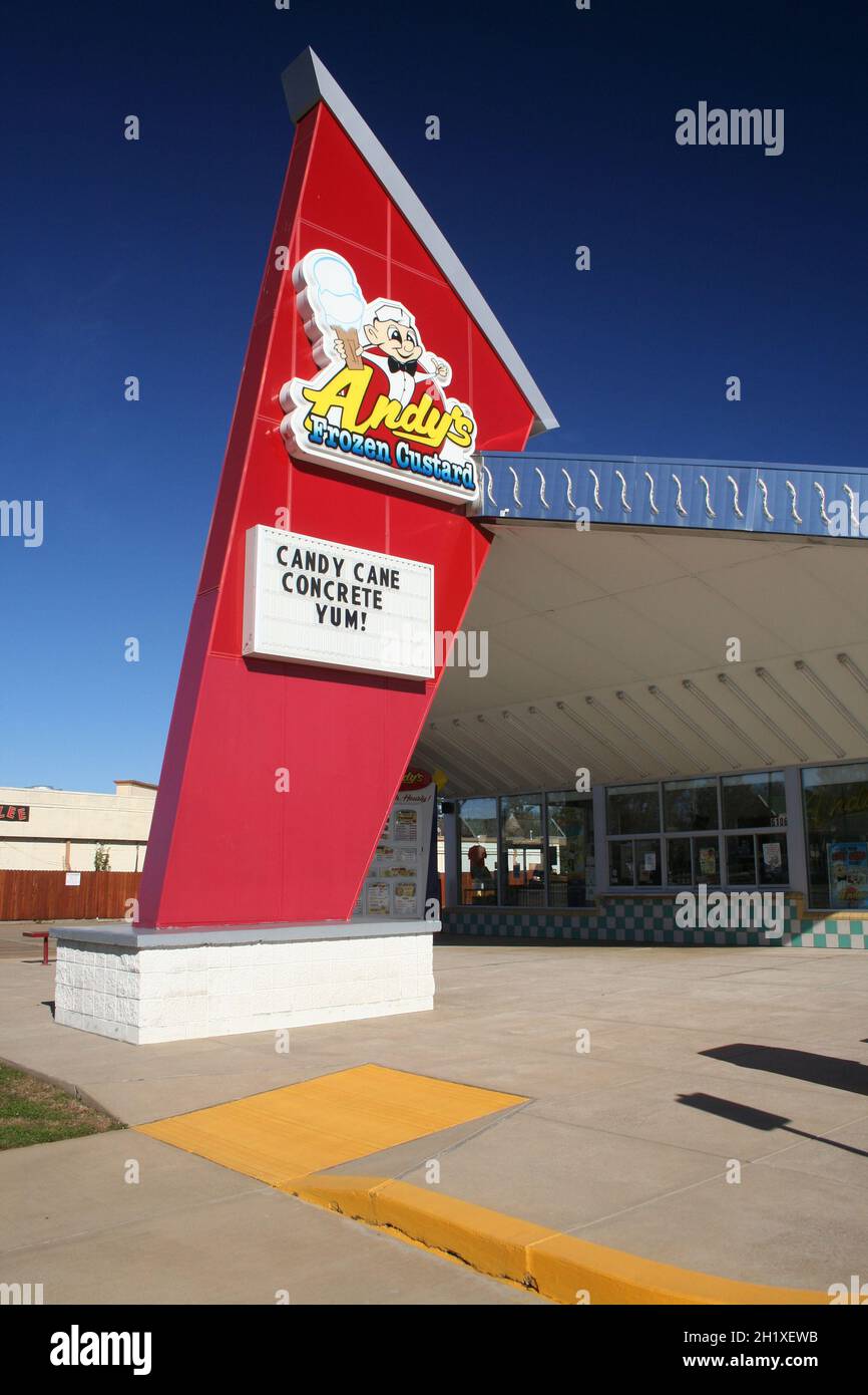 Tyler, TX: Andy's Frozen Custard befindet sich am South Broadway in Tyler, TX Stockfoto