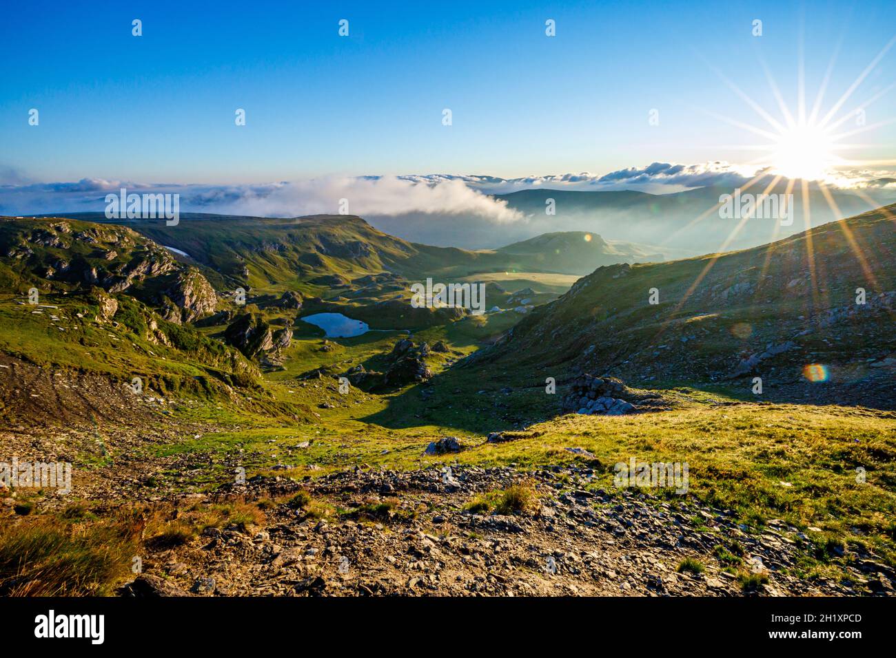 Die Landschaft der Karpaten Stockfoto