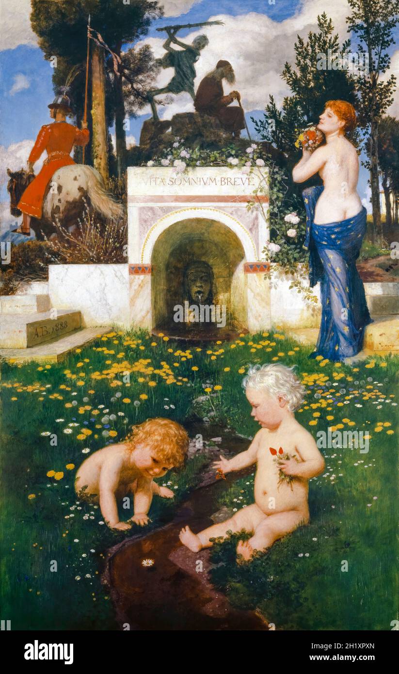 Vita somnium breve (Leben ein kurzer Traum), Gemälde von Arnold Böcklin, 1888 Stockfoto