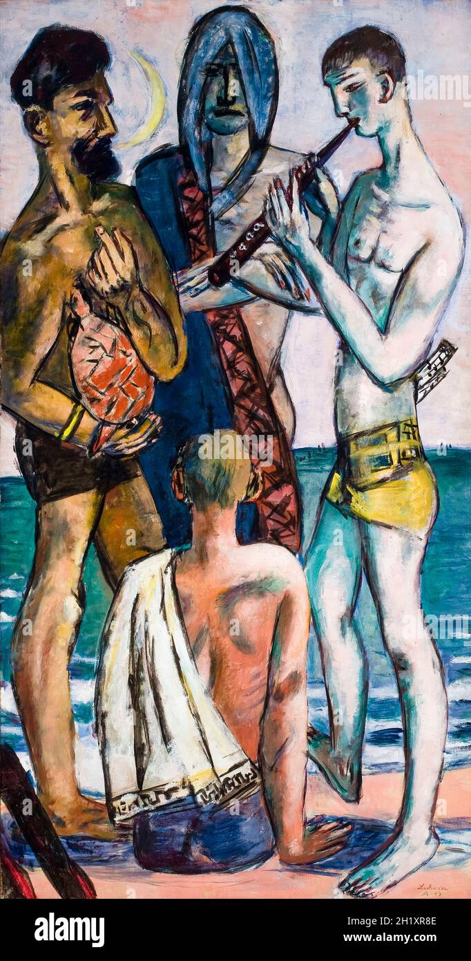 Max Beckmann, Junge Männer am Meer, Gemälde, 1943 Stockfoto