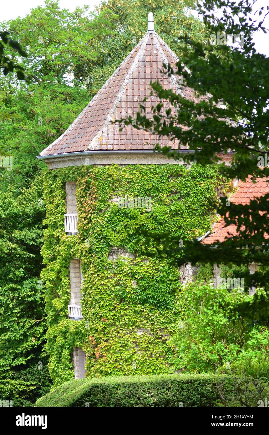 FRANKREICH. HAUTE-MARNE (52). COLOMBEY-LES-DEUX-EGLISES. LA BOISSERIE, HAUS KAUFTE AM 9. JUNI 1934 VON CHARLES DE GAULLE UND SEINER FRAU YVONNE. DER FAM Stockfoto