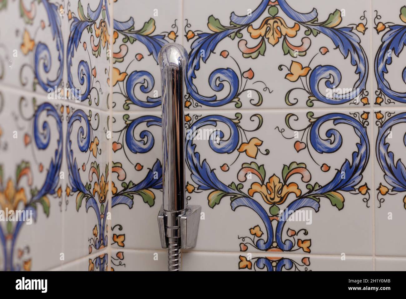 Bidet Duschkopf mit kopieren. Modernes Bad Interieur. Stockfoto