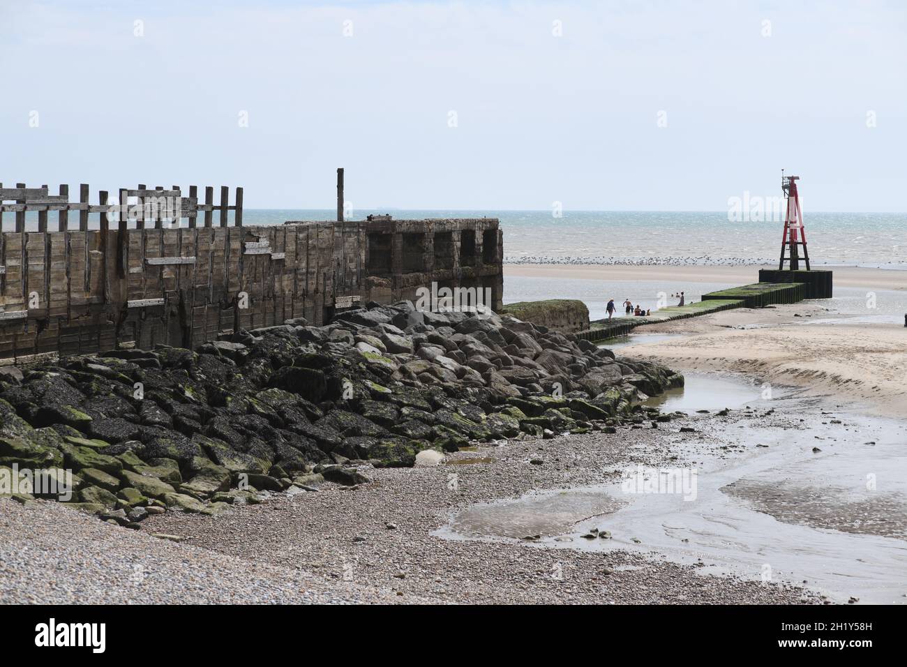 Roggenstrand bei Ebbe Stockfoto