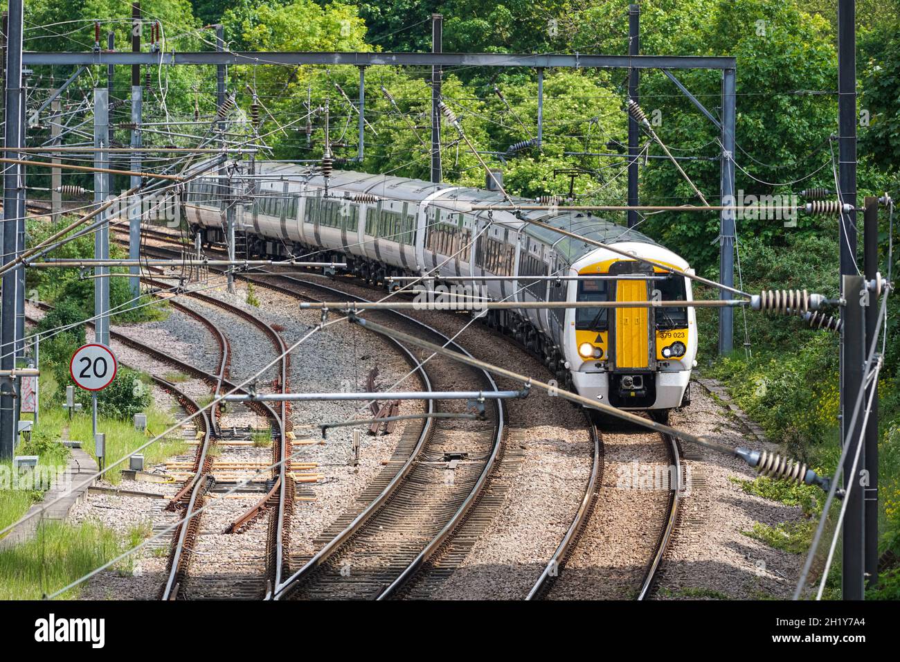 Mehr Anglia Zug in London, England Vereinigtes Königreich Großbritannien Stockfoto