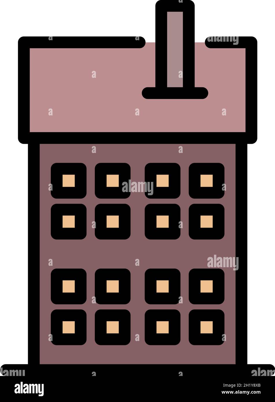 Architektur Ikone des Rigaer Gebäudes. Skizzieren Architektur Riga Gebäude Vektor Symbol Farbe flach isoliert Stock Vektor