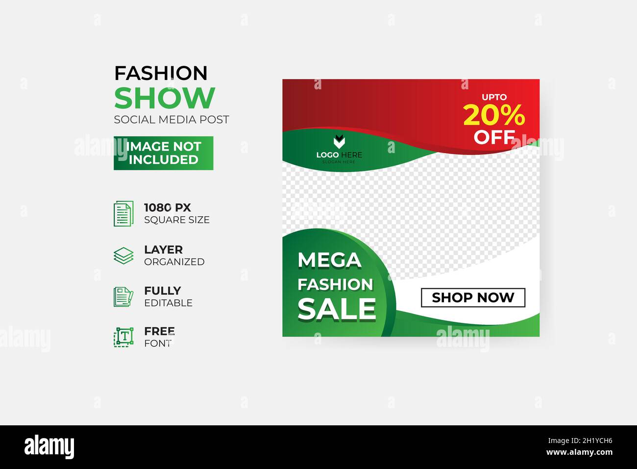 Moderne Mode Verkauf Social Media Post Vorlage Stock Vektor