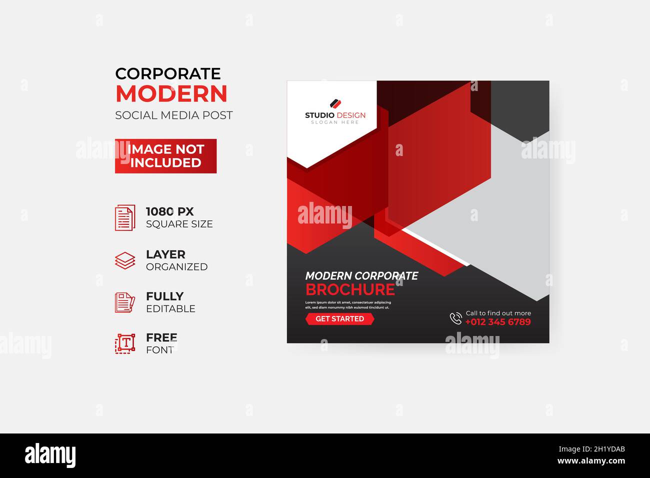 Kreative Social Media Post Banner Vorlage, Corporate Social Media Web Banner Design, Facebook Post, Instagram Post Vorlage Stock Vektor