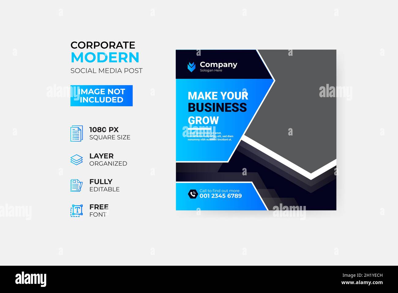 Kreative Social Media Post Banner Vorlage, Corporate Social Media Web Banner Design, Facebook Post, Instagram Post Vorlage Stock Vektor