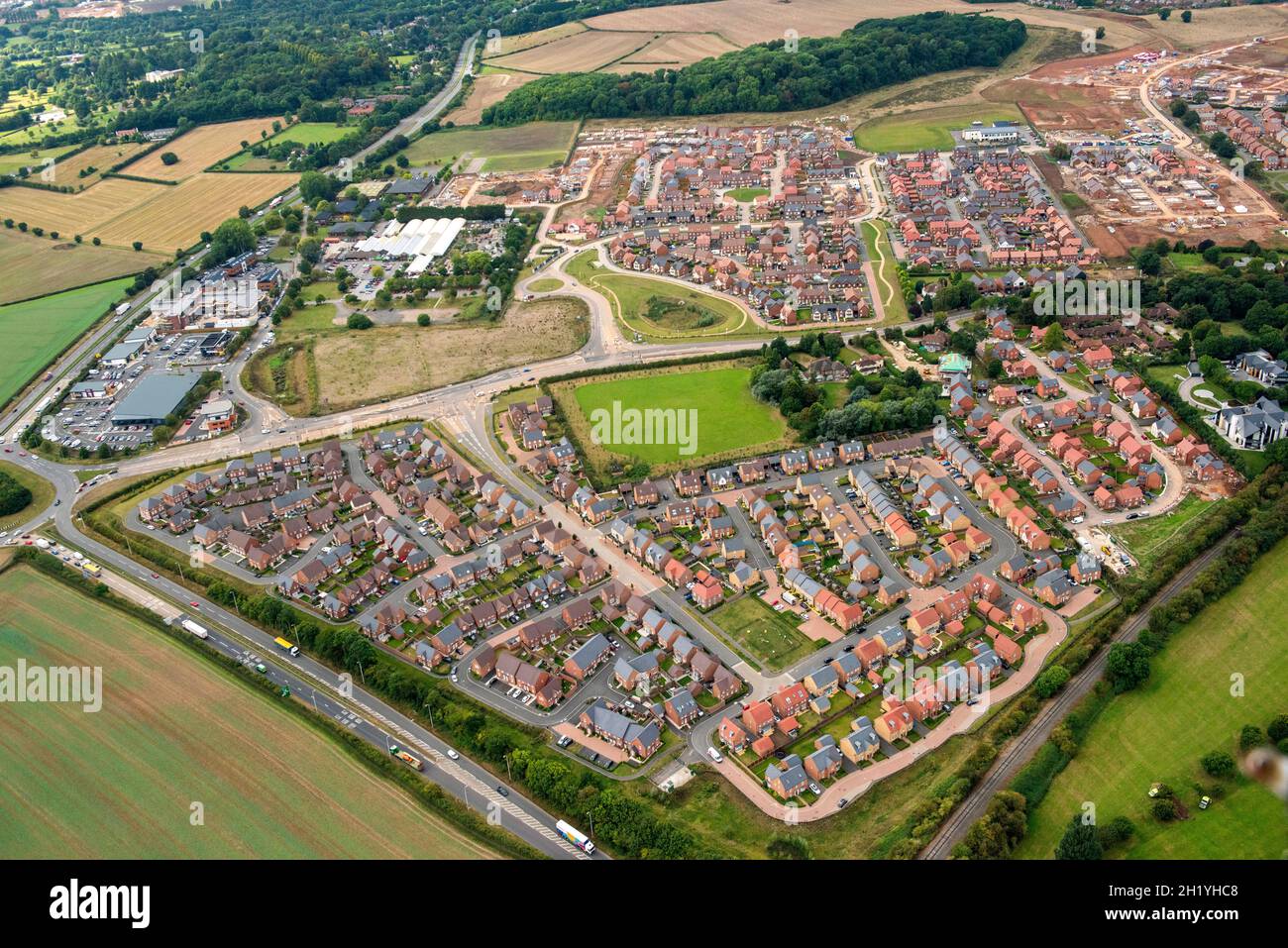 Luftaufnahme von Edwalton in Nottinghamshire England Stockfoto