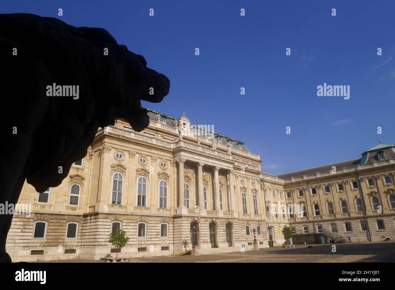 Königspalast, in dem sich die Nationalgalerie, das Schlossviertel, Budapest, Ungarn befindet Stockfoto