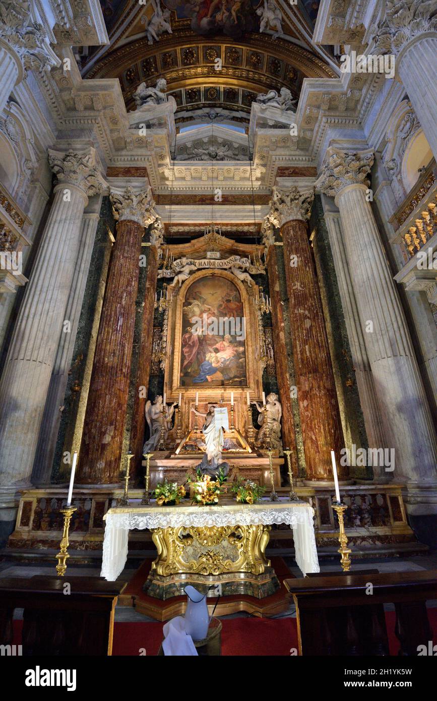 Italien, Rom, Kirche Santa Maria in Portico in Campitelli, Kapelle Cappella Altieri, Gemälde von Giovan Battista Gaulli (Baciccio) Stockfoto
