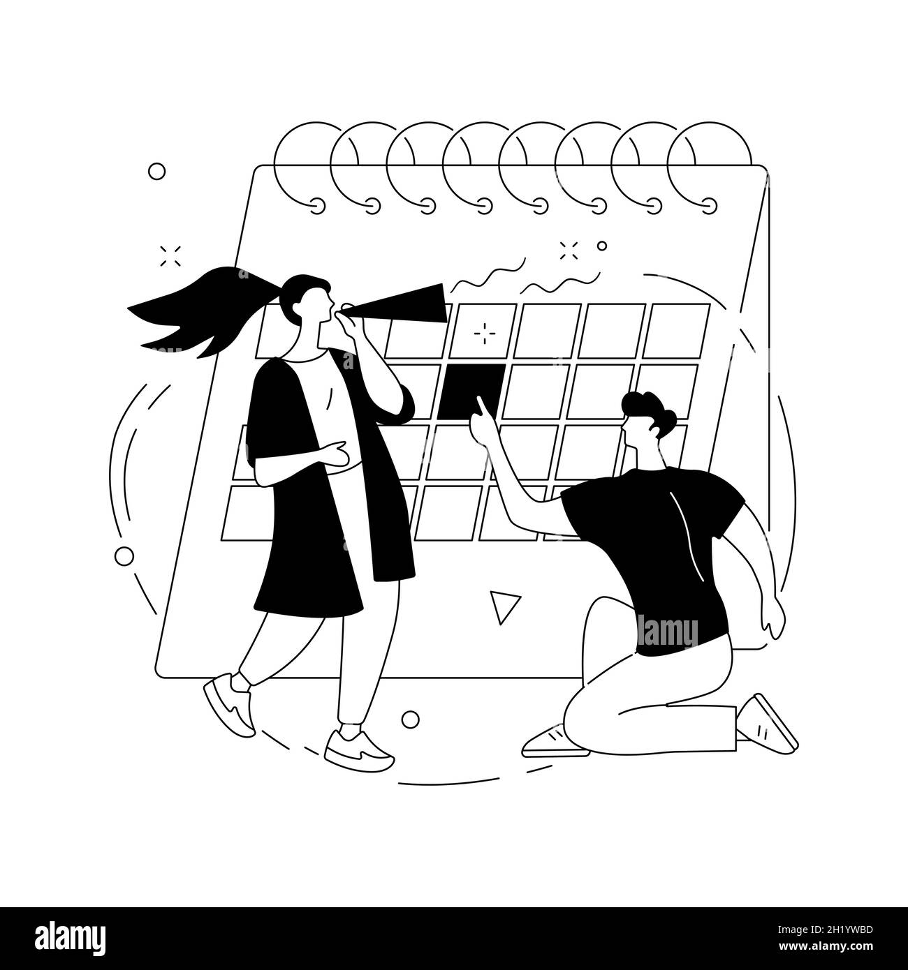 Ereignisse abstraktes Konzept Vektor Illustration. Stock Vektor