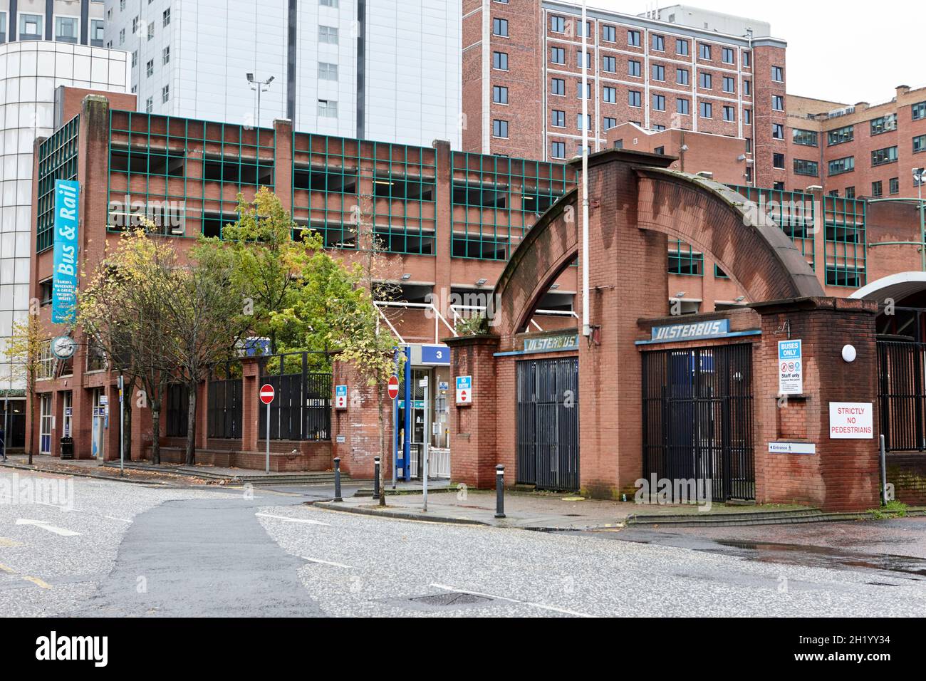 europa Bus Center Terminal belfast City Centre Nordirland Stockfoto