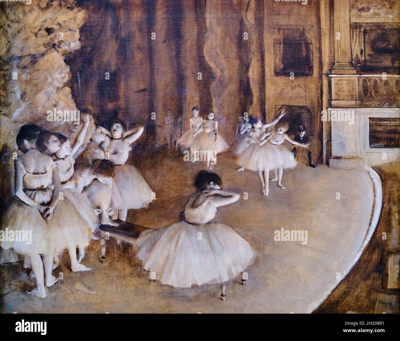 Frankreich, Paris, Museum Orsay, Répétition d'un Ballet sur scène, Edgar Degas Stockfoto