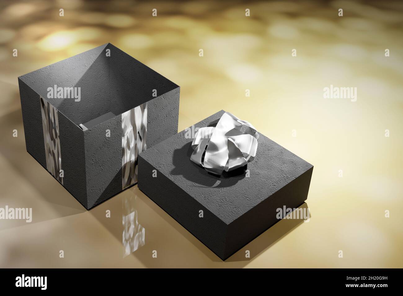 Luxus-Geschenk-box Stockfoto