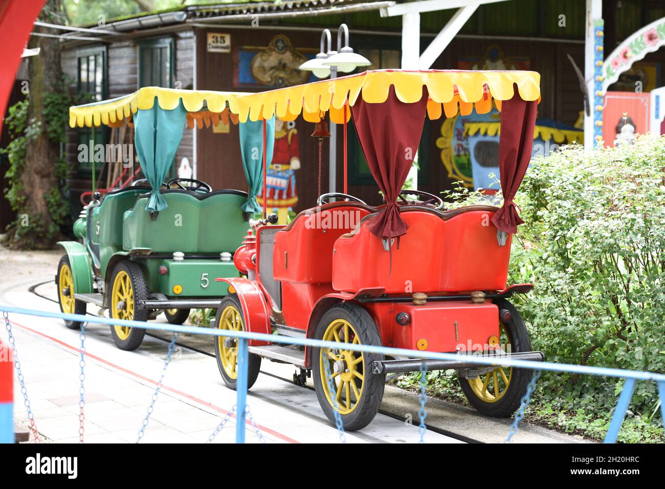 Der kleine Ververgnügungspark 'Böhmischer Prater' in Wien, Österreich