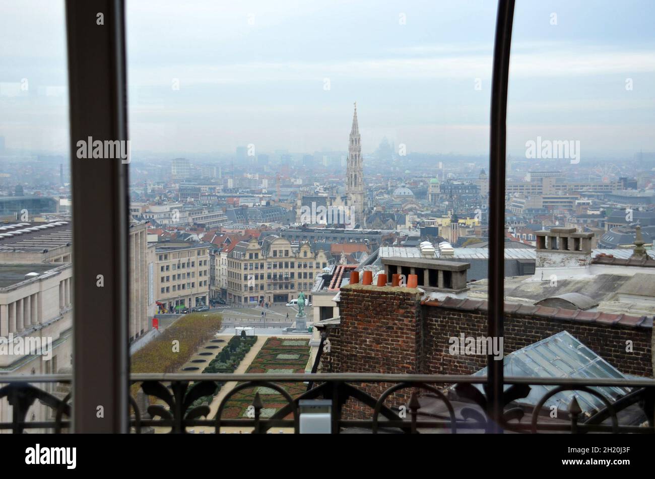 Blick über die Altstadt von Brüssel Belgien - Blick über das Zentrum von Brüssel, Belgien Stockfoto