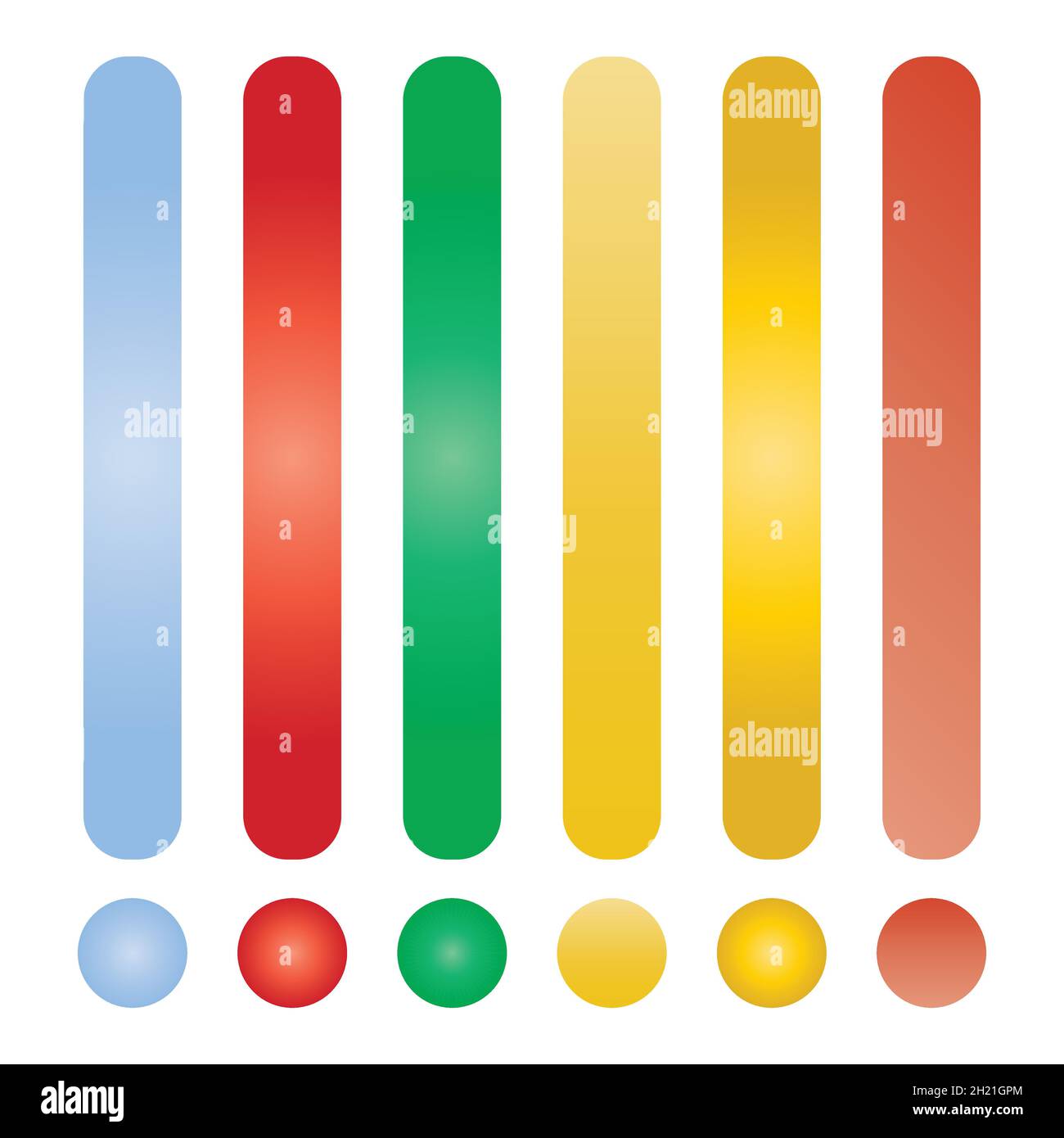 Minimalistische mehrfarbige Kreise, abstrakte 80er Jahre lebendige Farben und moderne Verläufe Kugel isoliert Vektor-Set Stock Vektor