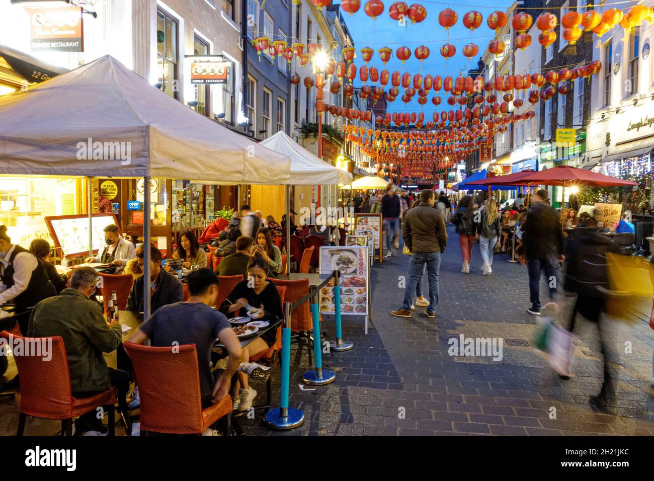 Chinesisches Restaurant an der Gerrard Street in Chinatown, London England Vereinigtes Königreich UK Stockfoto