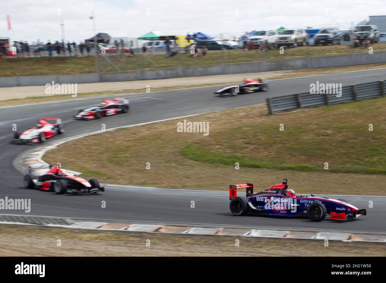 GP3-Rennfahrer-Champion Mitch Evans bei der Toyota Racing Series 2013, Hampton Downs, Neuseeland, Samstag, 02. Februar, 2013. Stockfoto