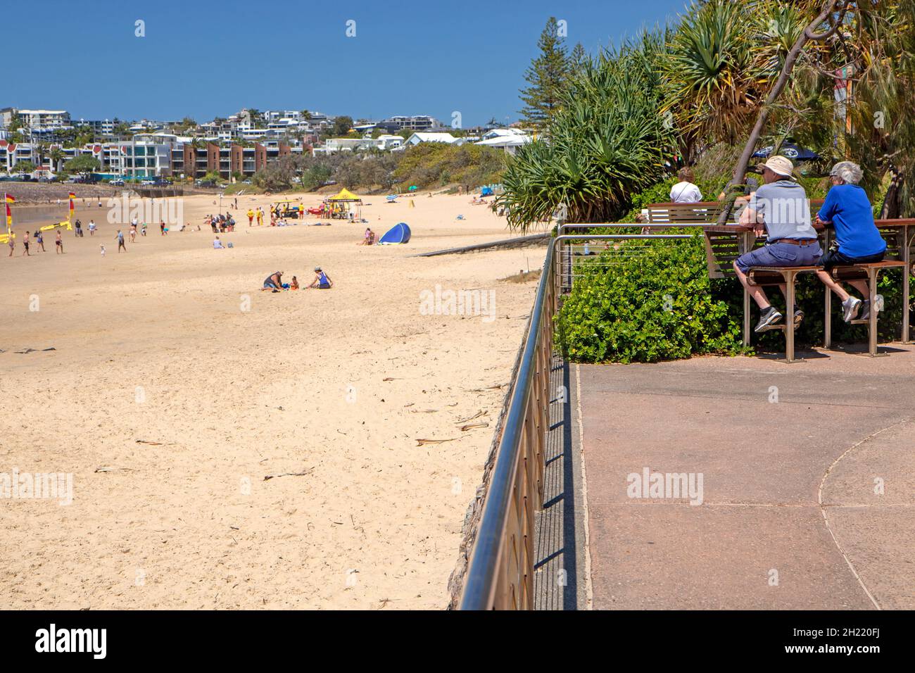 Strand in Mooloolaba Stockfoto