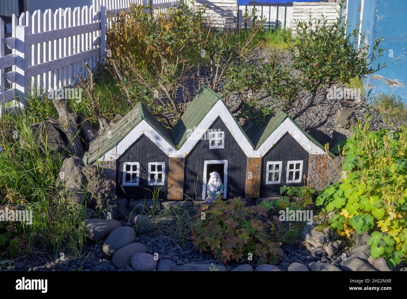Fairy Cottage, Holmavik, Vestfiroir, Island Stockfoto