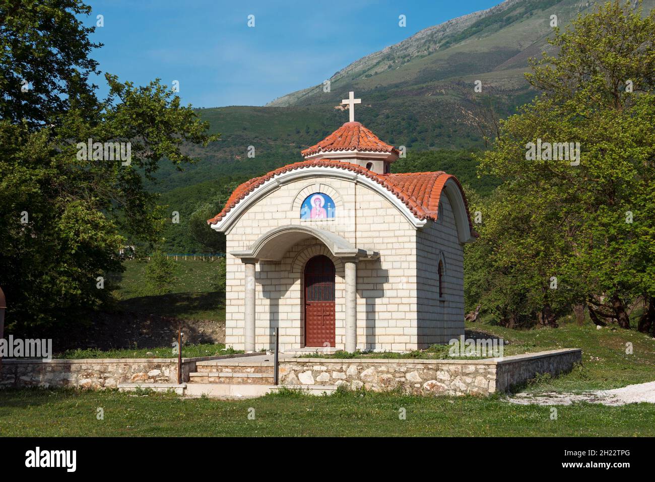 Kapelle in der Nähe von SYRI ich Kalter, Saranda, Albanien Stockfoto